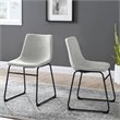 Home Square 7-Piece Traditional Fabric & Solid Wood Dining Set in Oak/Gray