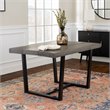 Home Square 5-Piece Faux Leather & Solid Wood Dining Set in Brown/Mahogany