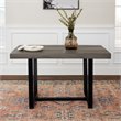 Home Square 5-Piece Faux Leather & Solid Wood Dining Set in Brown/Mahogany