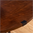 Home Square 5-Piece Faux Leather & Wood Dining Set in Blue/Walnut