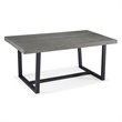 Home Square 7-Piece Set with Rustic Wood Dining Table & 6 Dining Chairs in Green