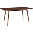 Home Square 7-Piece Set with Mid-Century Dining Table & 6 Dining Chairs
