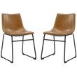 Home Square 7-Piece Set with Mid-Century Dining Table & 6 Dining Chairs