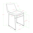 Home Square 7-Piece Set with Mid-Century Dining Table & 6 Dining Chairs