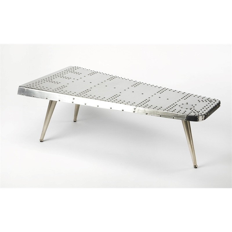 Home Square 3-Piece Set with Metal Coffee Table and 2 End Tables in Gray