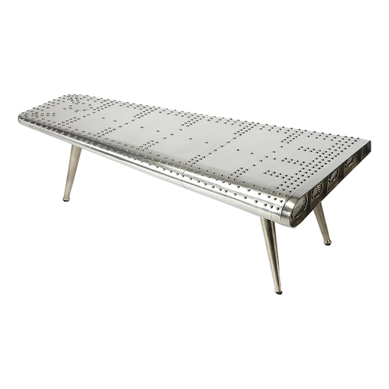 Home Square 3-Piece Set with Metal Coffee Table and 2 Side Tables in Silver