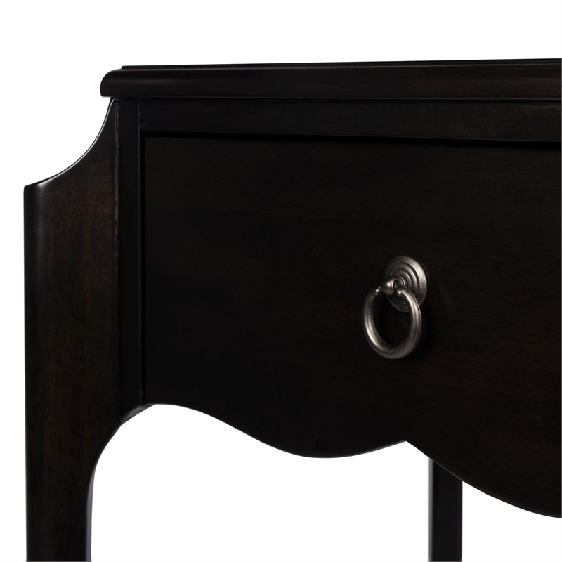 Home Square Transitional Wood Nightstand in Dark Brown - Set of 2