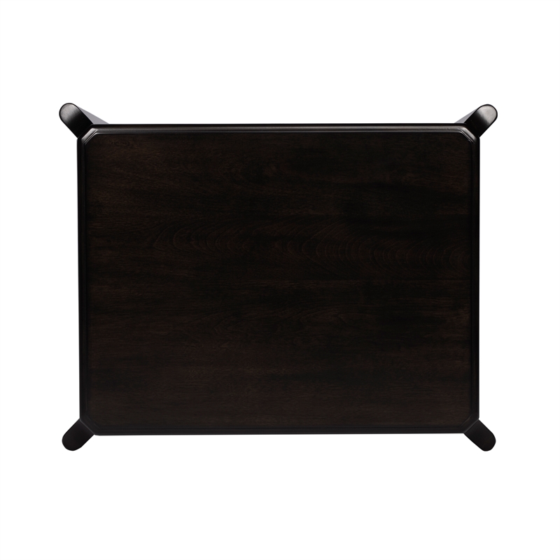 Home Square Transitional Wood Nightstand in Dark Brown - Set of 2