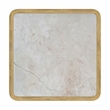 Home Square 2-Piece Set with Marble Coffee Table and End Table in Natural