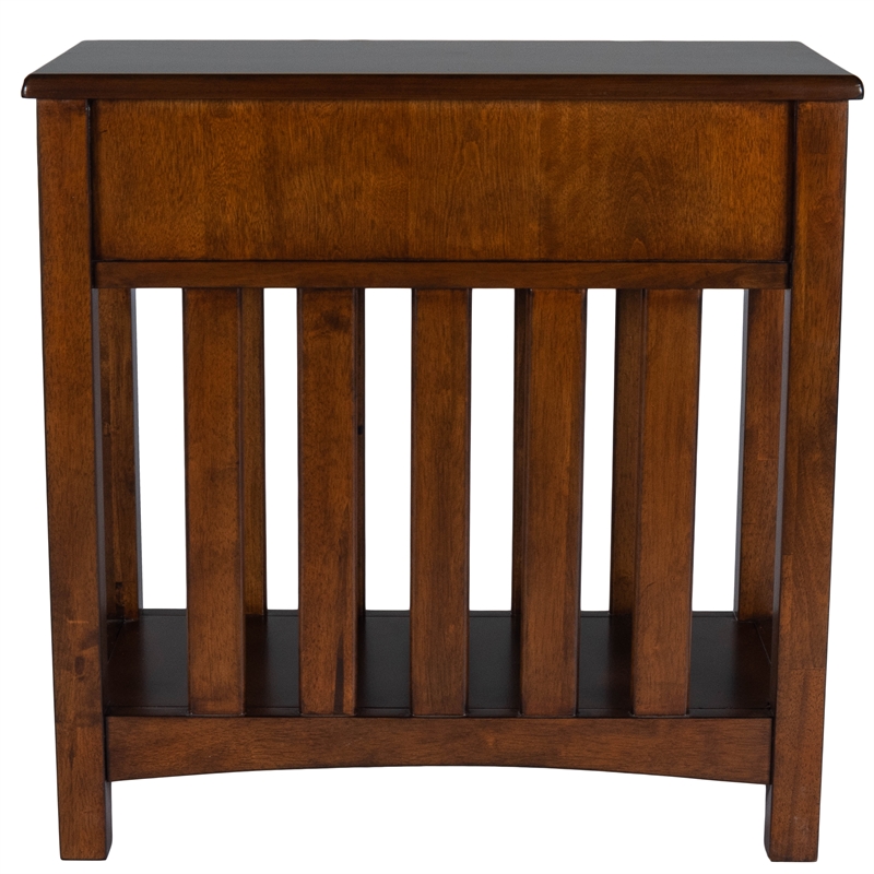 Home Square 3-Piece Set with Console Table and 2 Chairsides Table in Brown