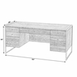 Home Square 2-Piece Set with File Cabinet and 2-Drawer Wood Writing Desk