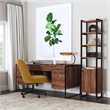 Home Square 2-Piece Set with File Cabinet and 2-Drawer Wood Writing Desk