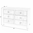 Home Square 3-Piece Set with 2 Nightstands and 6 Drawer Dresser