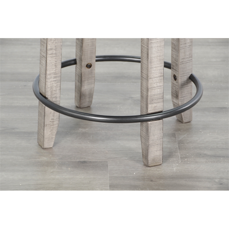 Home Square 5-Piece Set with Pub Table and 4 Swivel Wood Stools