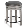 Home Square 5-Piece Set with Pub Table and 4 Swivel Wood Stools