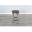 Home Square 5-Piece Set with Pub Table and 4 Swivel Wood Stools