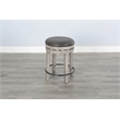 Home Square 5-Piece Set with Pub Table and 4 Swivel Wood Stools