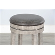 Home Square 5-Piece Set with Pub Table and 4 Swivel Wood Stools