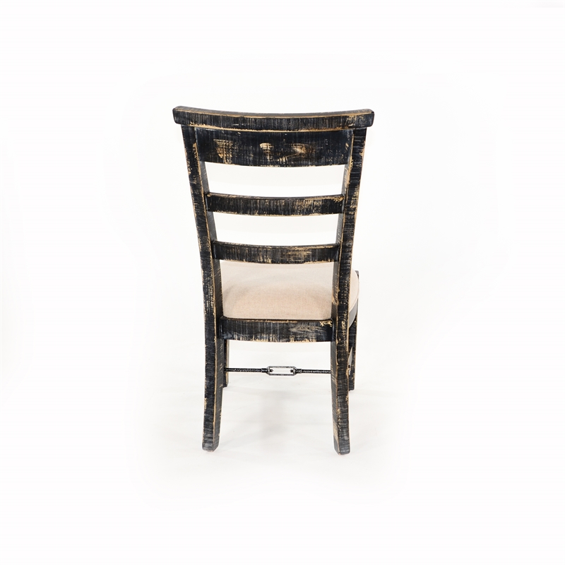 Home Square 8-Piece Set with Table & 4 Side Chairs & 2 Arm Chairs & Wood Server