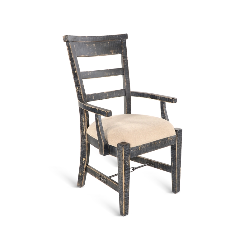 Home Square 7-Piece Set with Extension Table and 6 Side Chairs in Black
