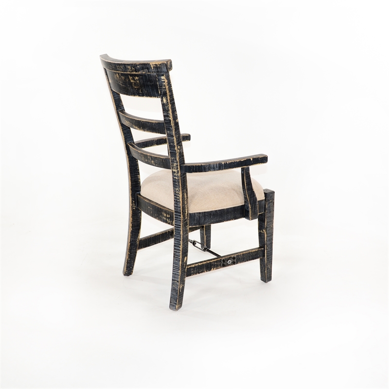 Home Square 7-Piece Set with Extension Table and 6 Side Chairs in Black