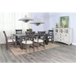 Home Square 6-Piece Set with Dining Table and 4 Ladderback Chairs and Bench