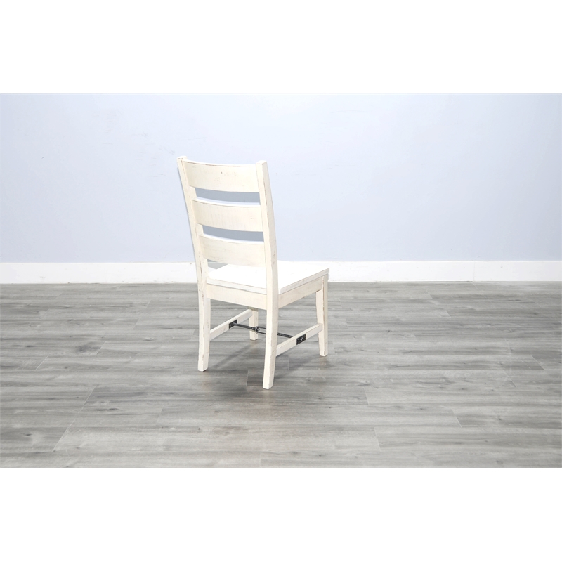 Home Square 6-Piece Set with Dining Table & 4 Ladderback Chairs & Bench