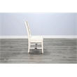 Home Square 7-Piece Set with Dining Table & 6 Ladderback Chairs in White