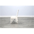 Home Square 7-Piece Set with Dining Table & 6 Ladderback Chairs in White
