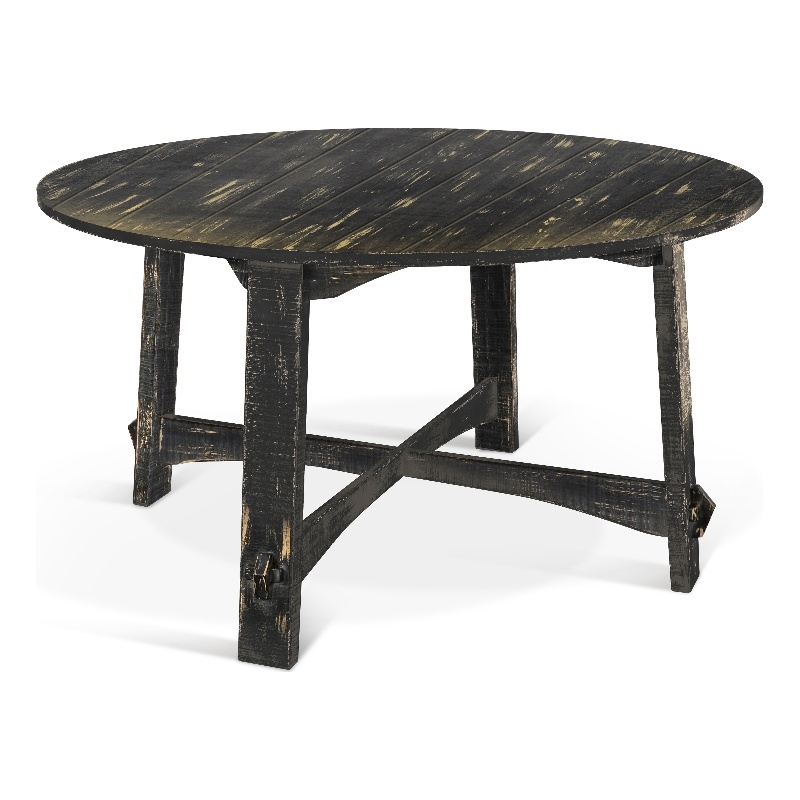 Home Square 5-Piece Set with Dining Table and 4 Dining Chairs in Black