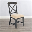 Home Square 5-Piece Set with Dining Table and 4 Dining Chairs in Black