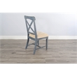 Home Square 5-Piece Set with Dining Table and 4 Dining Chairs in Blue