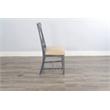 Home Square 5-Piece Set with Dining Table and 4 Dining Chairs in Blue