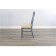 Home Square 5-Piece Set with Dining Table and 4 Dining Chairs in Blue