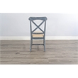 Home Square 5-Piece Set with Dining Table and 4 Dining Chairs in Blue