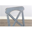 Home Square 5-Piece Set with Dining Table and 4 Dining Chairs in Blue