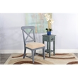 Home Square 5-Piece Set with Dining Table and 4 Dining Chairs in Blue