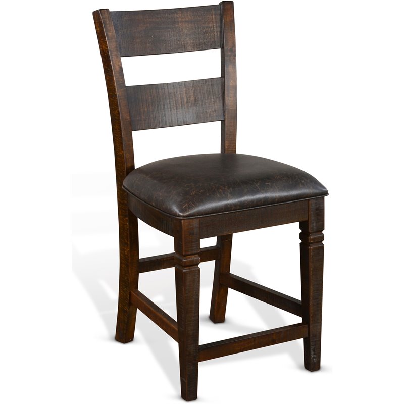Home Square 5-Piece Set with Dining Table and 4 Barstools in Tobacco Leaf