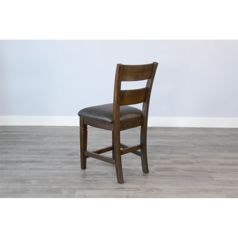 Home Square 5-Piece Set with Dining Table and 4 Barstools in Tobacco Leaf