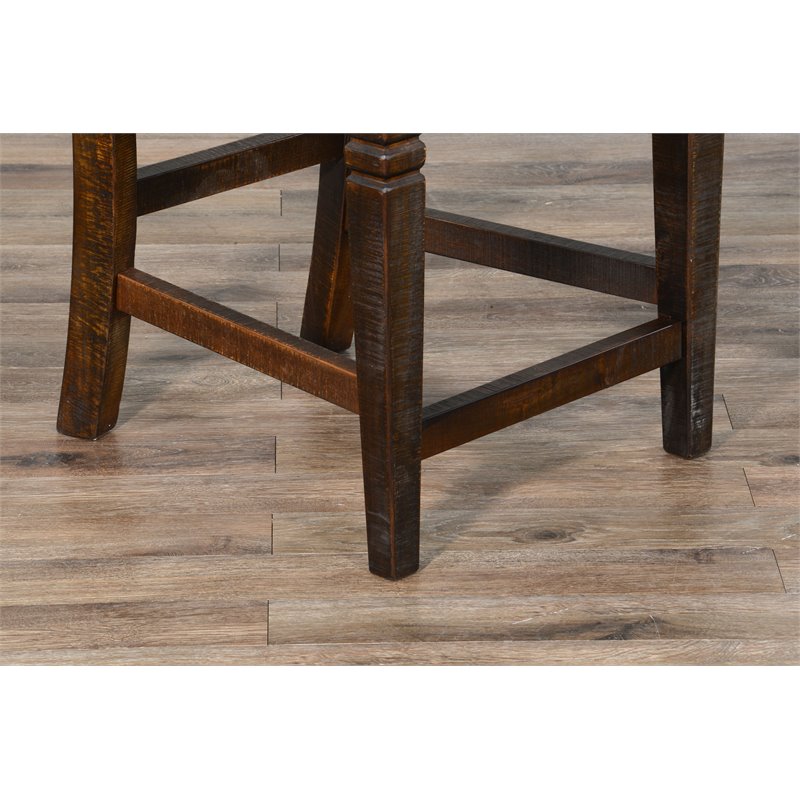 Home Square 5-Piece Set with Dining Table and 4 Barstools in Tobacco Leaf