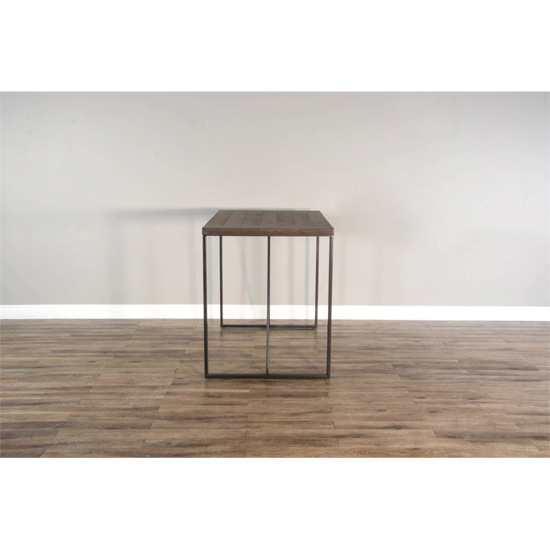 Home Square 5-Piece Set with Dining Table and 4 Barstools in Tobacco Leaf