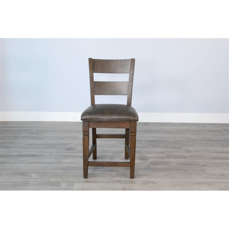 Home Square 5-Piece Set with Dining Table and 4 Barstools in Tobacco Leaf