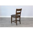 Home Square 5-Piece Set with Table and 4 Ladderback Barstools in Tobacco Leaf