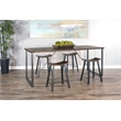 Home Square 5-Piece Set with Table and 4 Ladderback Barstools in Tobacco Leaf