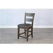 Home Square 5-Piece Set with Table and 4 Ladderback Barstools in Tobacco Leaf