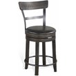 Home Square 7-Piece Set with Table and 6 Wood Swivel Barstools