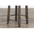 Home Square 7-Piece Set with Table and 6 Wood Swivel Barstools