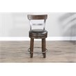 Home Square 7-Piece Set with Table and 6 Wood Swivel Barstools