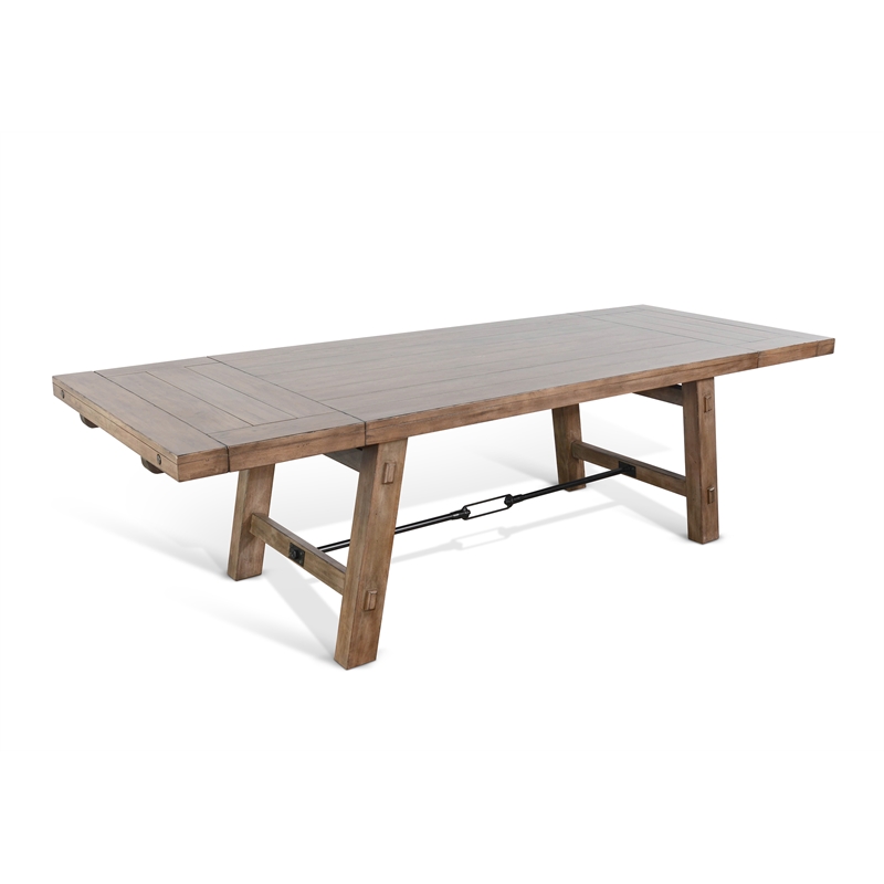 Home Square 3-Piece Set with Dining Table and 2 Benches in Taupe Brown