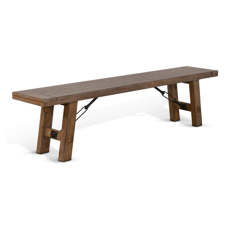 Home Square 3-Piece Set with Dining Table and 2 Benches in Taupe Brown